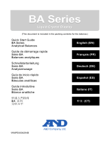 AND 162C-BA-BC BA Series Analytical Balances Guida utente