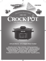 Crock-Pot CROCK POT CSC052X 4.7L Digital Slow Cooker Manuale utente