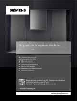 Siemens CT7 Fully Automatic Espresso Machine Manuale utente