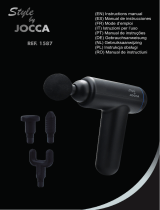 Jocca Mini-Massagepistole, 6 Geschwindigkeitsstufen, 4 Massageköpfe Istruzioni per l'uso