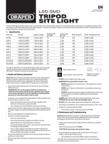 Draper 03195 LED SMD Tripod Site Light Istruzioni per l'uso