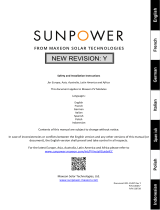 SunPower SPRXyy-xxx Series Maxeon Solar Panel Manuale utente