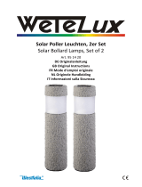 Wetelux 951420 Solar Bollard Lights In Stone Look Manuale utente