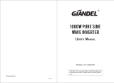 Giandel PS-1000PDR 1000W Pure Sine Wave Inverter Manuale utente