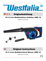 Westfalia 3 in 1 Akku-Turbo-Bläser 18 Volt Li-Ion AMG18 (ohne Akku und Ladegerät) Istruzioni per l'uso
