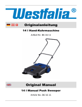 Westfalia Kehrmaschine, 70 cm Arbeitsbreite, 14 Liter Schmutzbehälter Istruzioni per l'uso