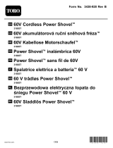 Toro 60V Cordless Power Shovel Manuale utente
