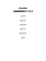 Alesis Harmony 61 MK3 61 Key Portable Keyboard Guida utente