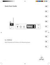 Behringer UL 1000G2 High-Performance UHF Wireless In-Ear Monitoring System Guida utente