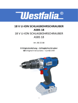 Westfalia 883580 18V Li Ion Impact Drill ASBS 18 Manuale utente