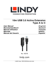 Lindy 43376 10m USB 3.0 Active Extension Manuale utente
