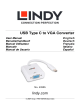 Lindy 43355 USB Type C to VGA Converter Manuale utente