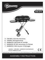 Outsunny 846-074 Gas Grill BBQ Barbecue Trolley Foldable Manuale utente
