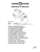 Simplicity MULTI-LANGUAGE OPERATOR'S MANUAL, YARD KING RIDING MOWER 15.5HP 42" Manuale utente