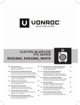 Vonroc EH519AC Electric Bladeless PtC Heater Istruzioni per l'uso