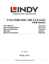 Lindy 4 Port HDMI 4K60, USB 3.0 & Audio KVM Switch Manuale utente