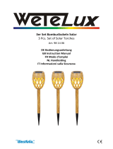 Wetelux Bambus Solar Flammen Leuchte, 3er-Set Istruzioni per l'uso