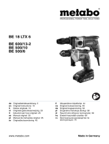 Metabo BE 18 LTX 6 Cordless Drill 18 V Manuale utente