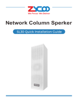 Zycoo SL30 Network Column Speaker Quick Guida d'installazione