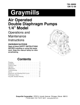 Graymills Diaphragm One Quarter Inch Pump Polypropylene Manuale del proprietario