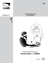 CAME PS2000 VIRTUAL PRINTER Guida d'installazione