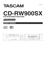 Tascam CD-RW900SX Manuale del proprietario