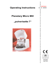Fritsch Planetary Micro Mill PULVERISETTE 7 Istruzioni per l'uso
