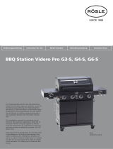 RÖSLE Gas grill BBQ-Station VIDERO PRO G3-S VARIO+ Manuale utente