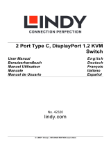 Lindy 2 Port Type C, DisplayPort 1.2 KVM Switch Manuale utente