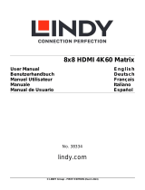 Lindy 8x8 HDMI 4K60 Matrix Manuale utente