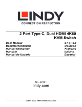 Lindy 2 Port Type C, Dual HDMI 4K60 KVM Switch Manuale utente