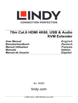 Lindy 70m Cat.6 HDMI 4K60, USB & Audio KVM Extender Manuale utente
