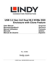 Lindy USB 3.2 Gen 2x2 Dual M.2 NVMe SSD Enclosure Manuale utente
