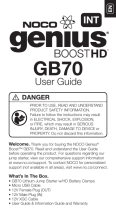 NOCO GeniusBoost Boost HD 2000A Jump Starter GB70 Manuale utente