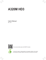 Gigabyte A320M HD3 Manuale del proprietario