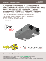 Tecnosystemi VR180 very high efficiency ductable static heat recovery unit Manuale del proprietario
