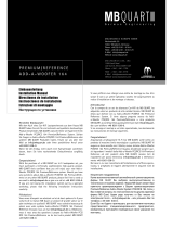 MB QUART RCE164 Manuale utente