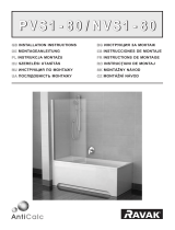 RAVAK PVS1 bathtub screen Guida d'installazione