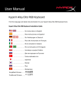 HyperX HX-KB2BL2-UK/R1 Alloy Elite RGB Mechanical Gaming Keyboard Guida utente