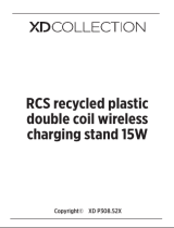 XDCOLLECTION XD P308.52X RCS Recycled Plastic Double Coil Wireless Charging Stand 15W Manuale utente