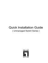 level one QIG Unmanaged Switch Series Guida d'installazione