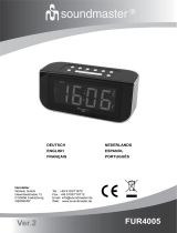 Soundmaster FUR4005 Radio Alarm Clock FM Black Manuale utente