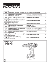 Makita HP347D/HP457D Cordless Hammer Driver Drill Manuale utente