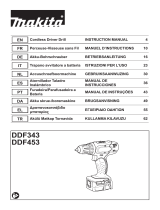 Makita DDF343 Cordless Driver Drill Manuale utente