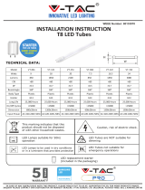 V TAC V-TAC T8 LED Tubes Manuale utente