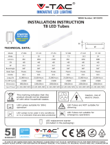 V TAC V-TAC VT-122 T8 LED Tube Light Manuale utente