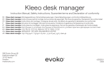 Evoko EDM1001-01 Kleeo Desk Manager Manuale utente