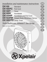 Xpelair DX100 Fan Range Manuale utente