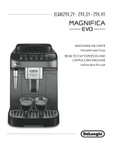 DeLonghi ECAM29X.3Y Magnifica Evo Bean to Cup Espresso and Cappuccino Machine Manuale utente