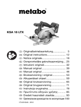 Metabo KSA18 LTX Bare Manuale utente